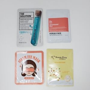 Lot of 4 Korean Skin Care Face Sheet Masks